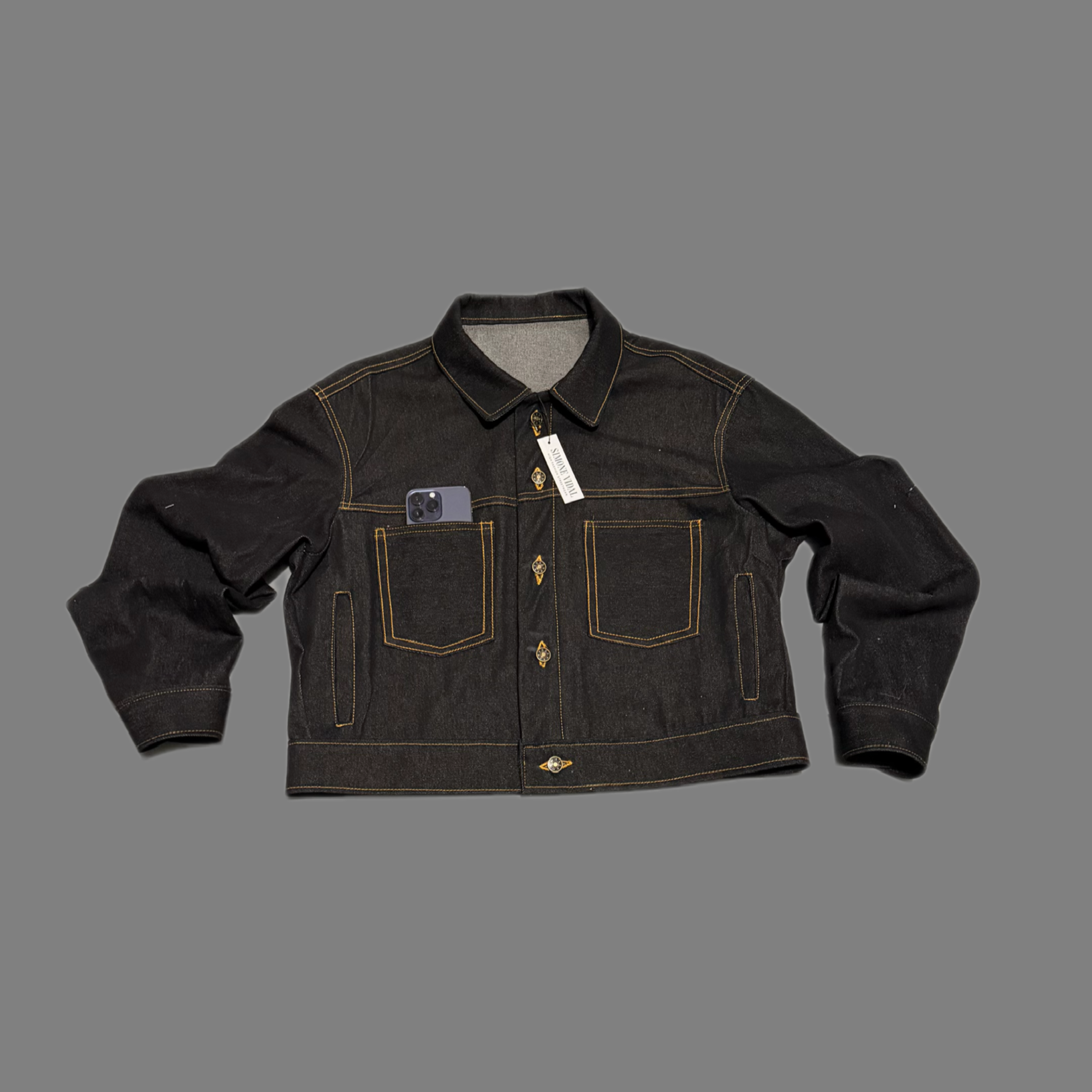 SV Black Denim Cropped Jacket
