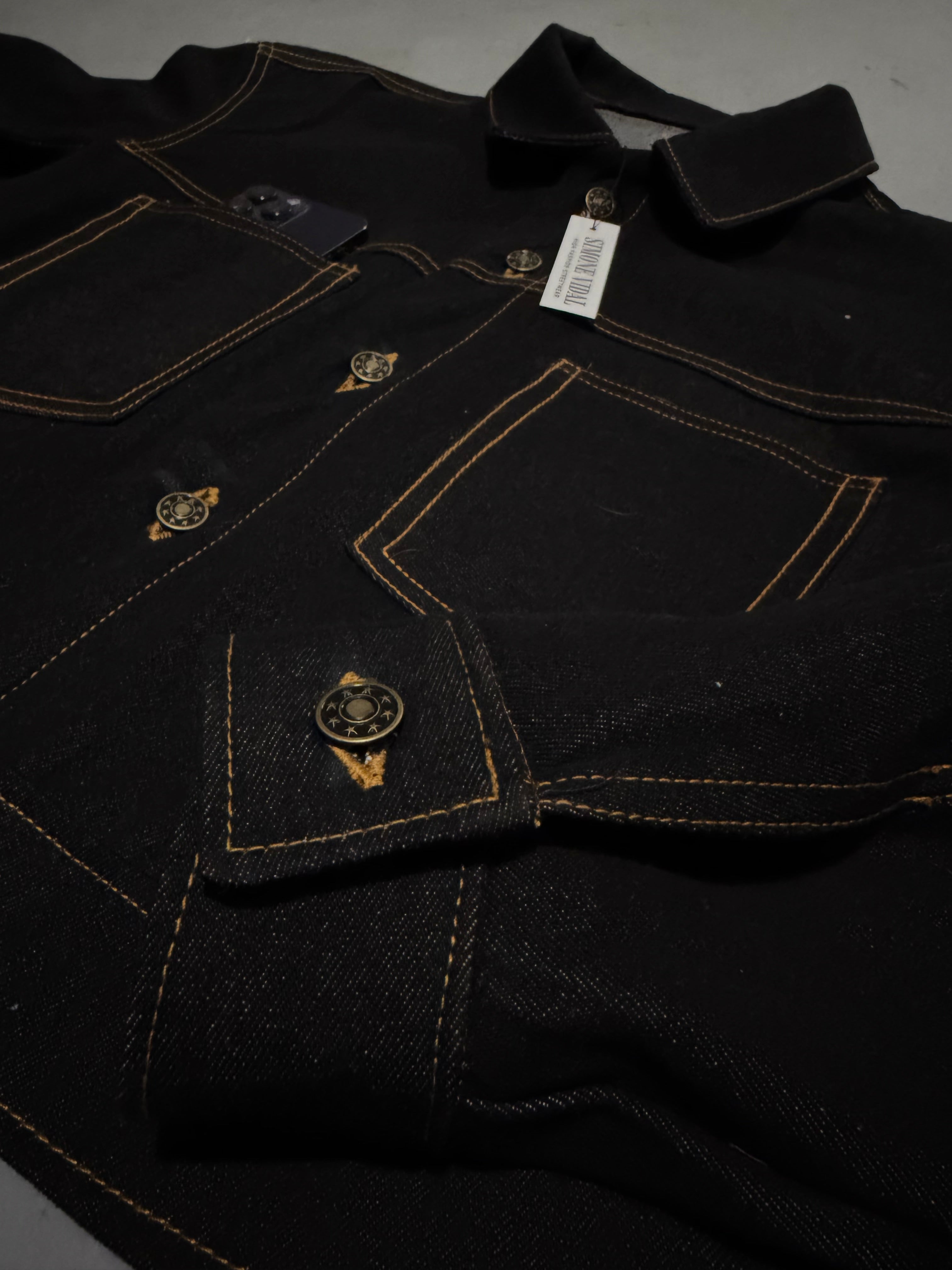 SV Black Denim Cropped Jacket